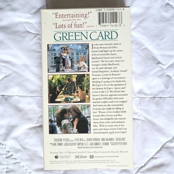 2/$15 ๐ผ Green Card VHS - Picture 2 of 8